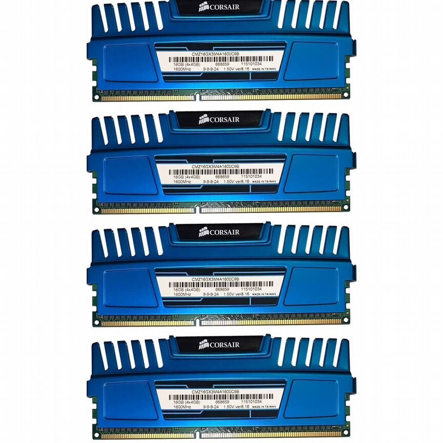 [CMZ16GX3M4A1600C9B] Оперативная Память Corsair Ddr1 Cmz16gx3m4a1600c9b