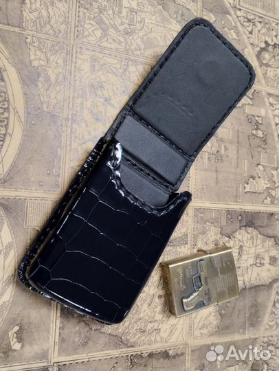 Портсигар кожаный