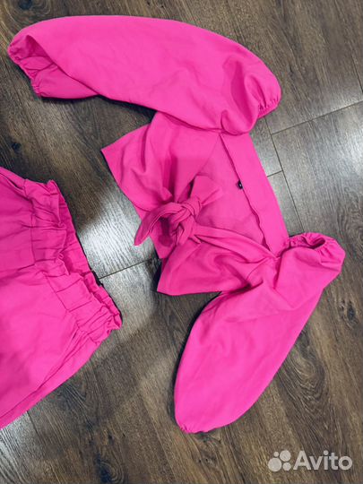 Новый костюм розовый летний женский