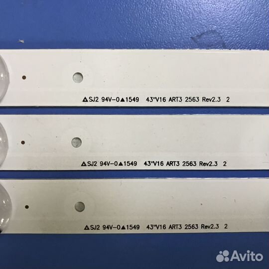 0107 Комплект подсветки Lg 43 V16 ART3 2563 Rev2.3