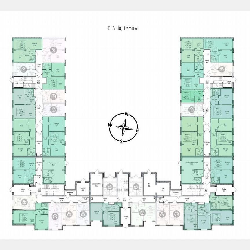 2-к. квартира, 57,2 м², 1/4 эт.
