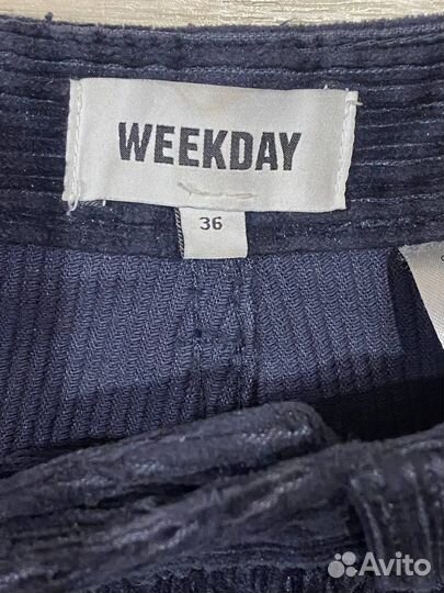 Штаны вельветовые тёмно-синие 36