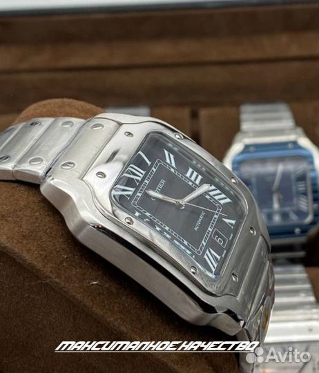 Мужские часы Cartier Santos черные