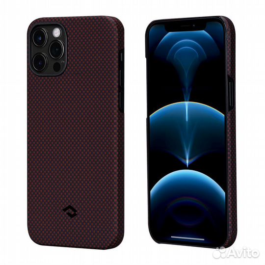 Чехол Pitaka для iPhone 12 Pro Max борд клетка