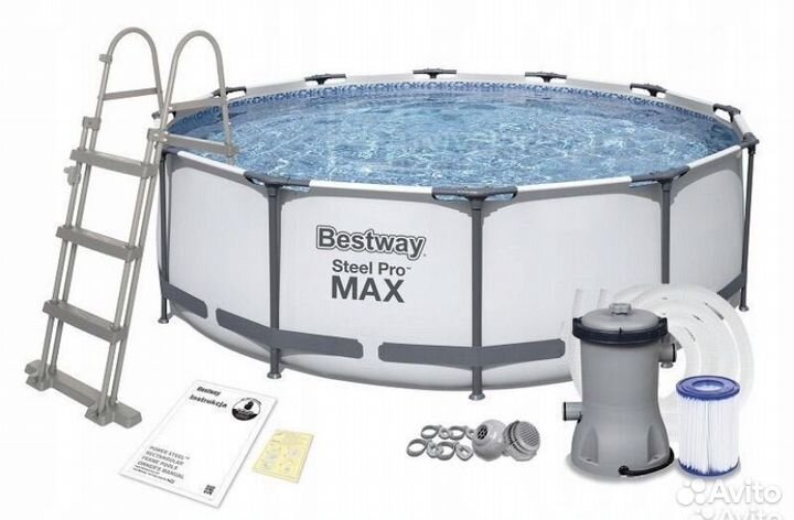 Каркасный бассей 366*100см с лестницей