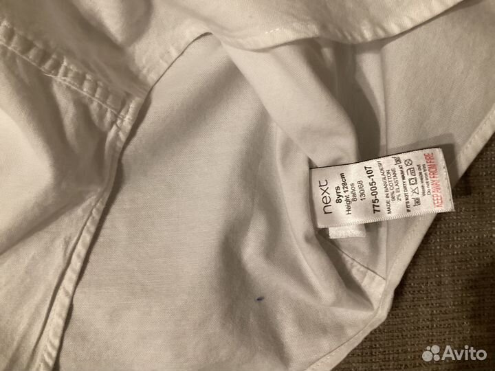 Рубашка для мальчика next 128 хлопок 100