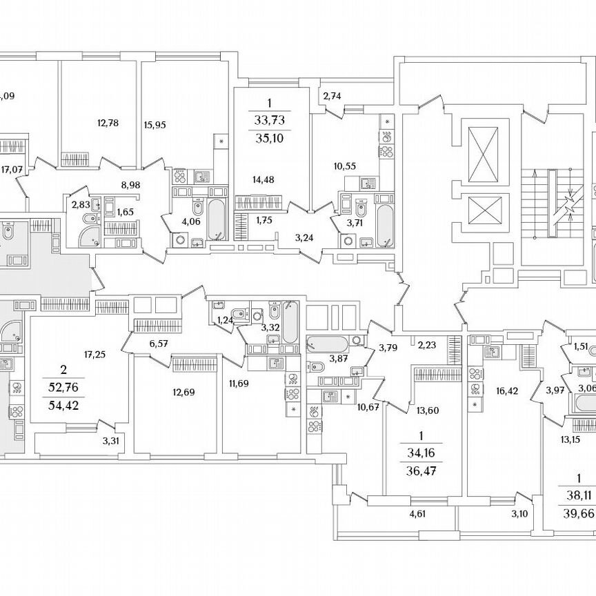 3-к. квартира, 86,6 м², 14/17 эт.