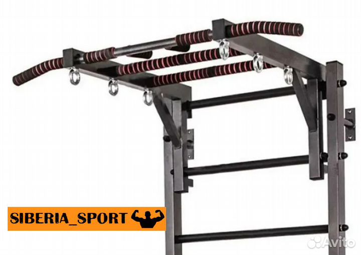 Турник с рукоходом на шведскую стенку