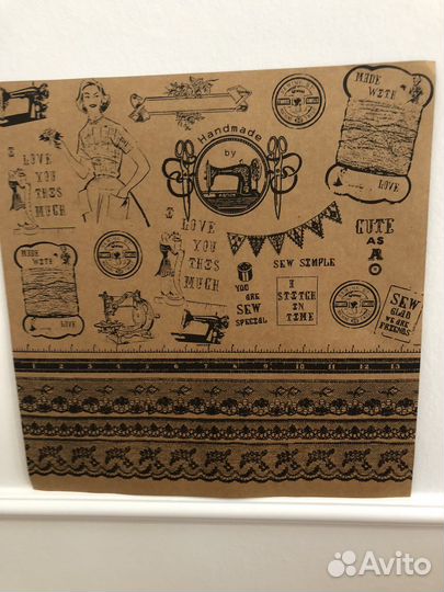 Бумага для скрапбукинга, 1 лист