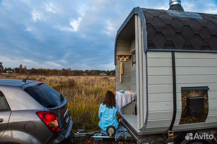 Баня на прицепе в Московской области 3,5 м