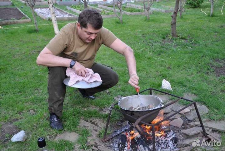 Узбекский казан чугунный Намаганский 10 л круглое