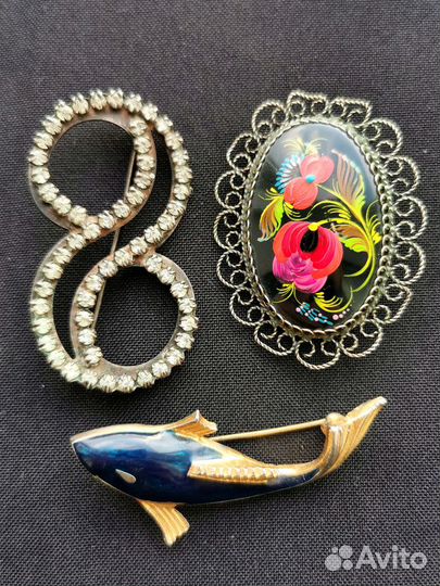 Красивые винтажные броши, СССР на выбор