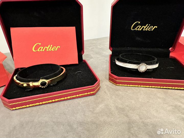 Золотой и серебряный браслет cartier