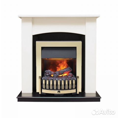 Каминокомплект Baltimore - Слоновая кость, черный