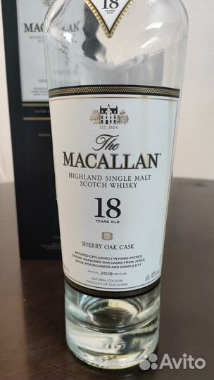 Коробка из-под виски Macallan 18 sherry oak cask