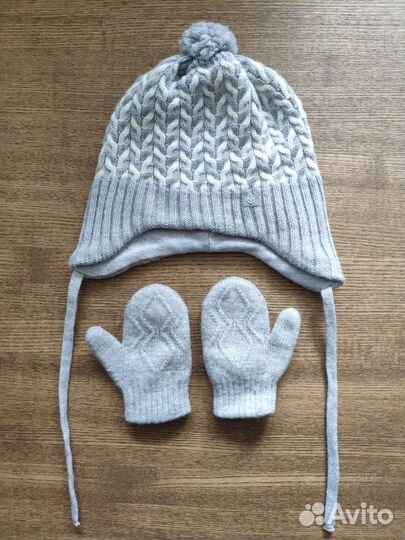 Шапка 40-42 + варежки