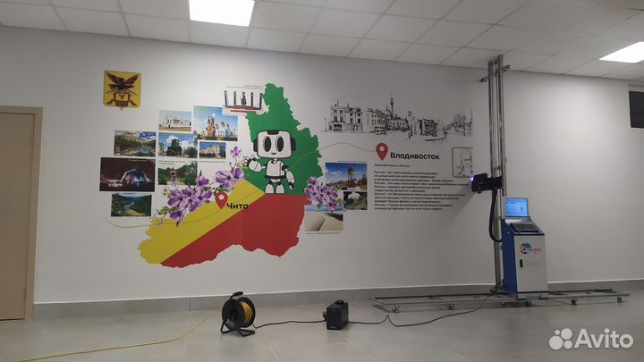 Печать на стене в Чите. Художественная роспись