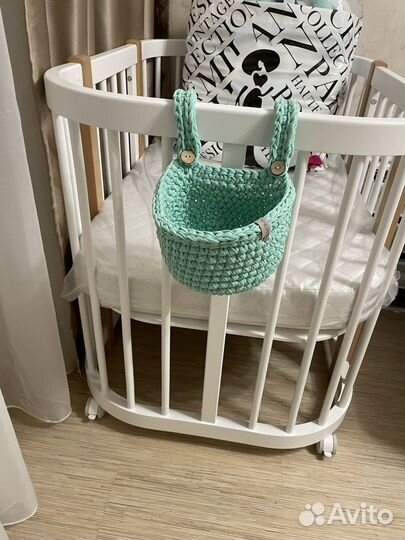 Вязаные корзинки ручной работы