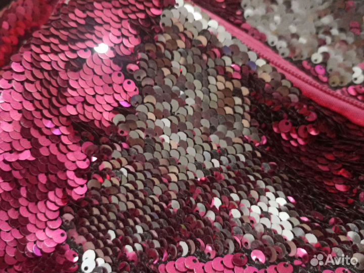 Рюкзак для девочки розовый/серебро