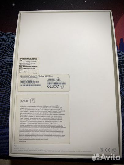 Планшет iPad mini 1 Wi-Fi Cellular 64gb Black