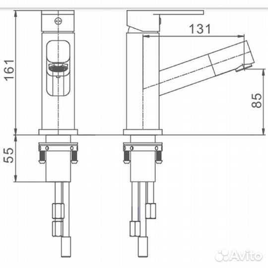 Смеситель с выдвижной лейкой Gerhans K11016