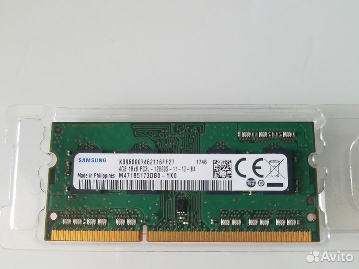 Оперативная память DDR3L 4 gb для ноутбука