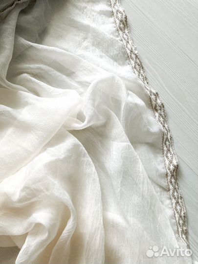 Бортики в кроватку с балдахином (натуральный лён)