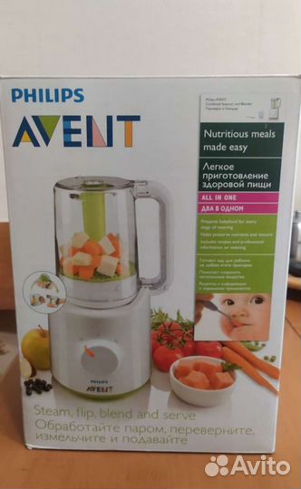Пароварка блендер philips avent 2 в 1