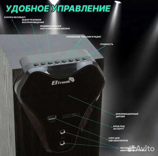 Акустическая система из двух колонок