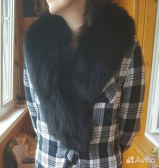 Воротник горжетка песец крашеный