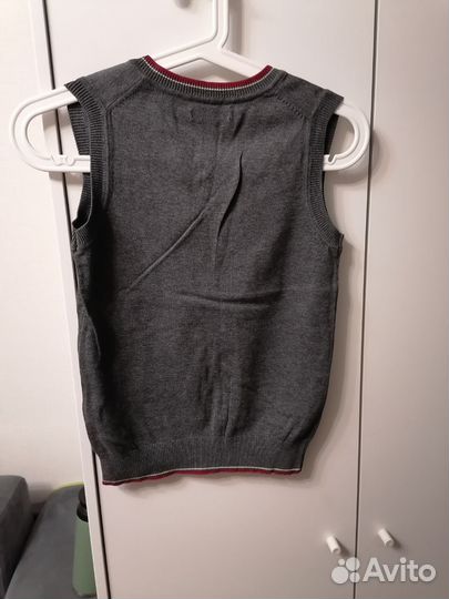 Жилетка для мальчика серая гимназия горностай