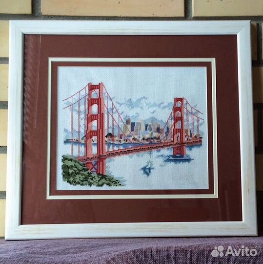 Схема для вышивки крестом Golden Gate Bridge США