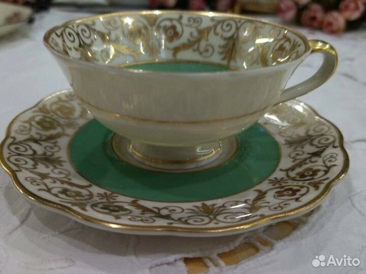 Антиквариат кофейная пара Königl. pr.Tettau