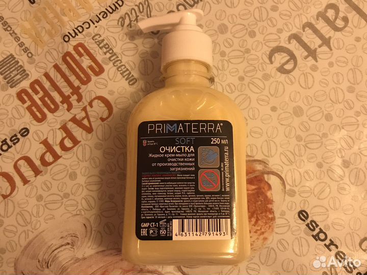 Жидкое крем-мыло для очистки заргязнений