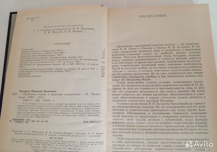 Бухарин Проблемы теории и практики социализма