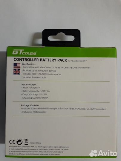 XBox Series аккум.+кабель зарядки контроллера,нов