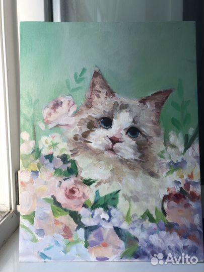 Картина маслом «Котенок»