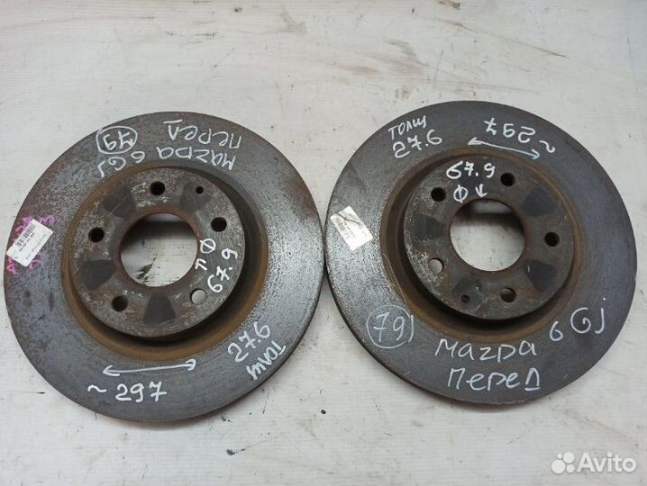 Диск тормозной передний Mazda 6 GJ SH 2013-2018