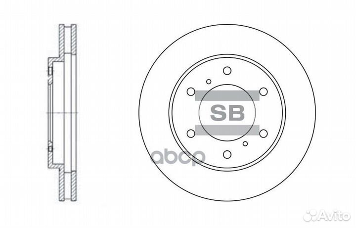 Диск тормозной передний mitsubishi L200 (KB T)