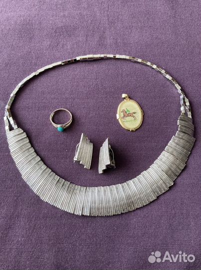 Ожерелье,серьги, кольцо, подвеска