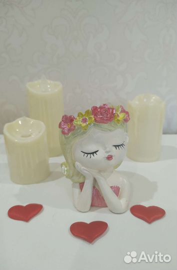 Декоративное кашпо, органайзер из бетона