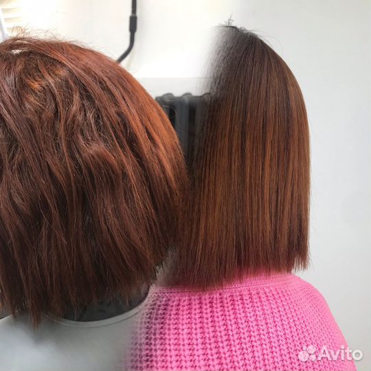 Кератиновое выпрямление волос