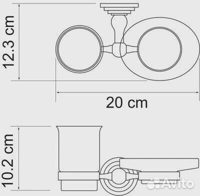 Держатель стакана и мыльницы WasserKraft Ammer K