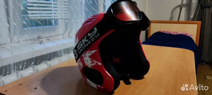 Комплект: Горнолыжный шлем Sky Monkey + Очки