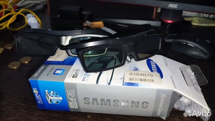 3d очки для Самсунга активные 3шт в наличие