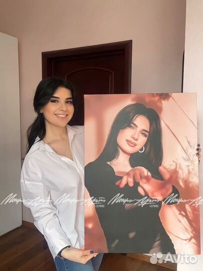 Портрет по фото на холсте на заказ