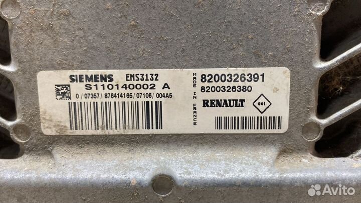 Блок Управления Двигателем Renault Symbol