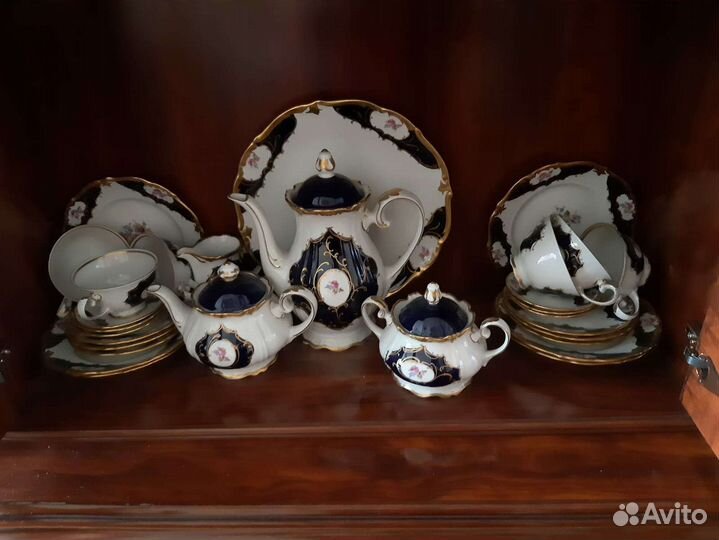 Чайный сервиз кобальт гдр cobalt торг