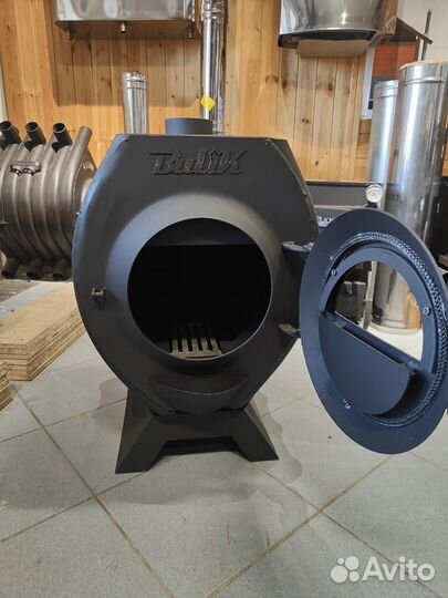 Печь буржуйка отопительно-варочная Булик 150 стекл