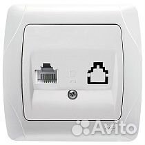 Розетка тф белая Viko Carmen